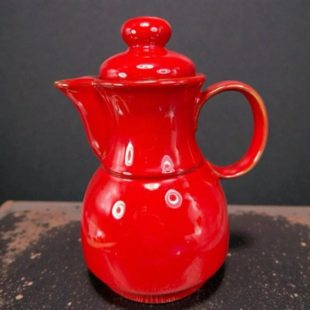Winterling Keramik Kanne Pottery Red Glaze Teapot Coffee Pot With Lid Marked VTG